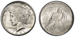 1925 Peace Silver Dollar Value Chart