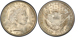 1892-1915 Barber Silver Half Dollar Melt Value