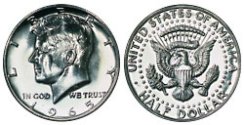 1965 Kennedy Silver Half Dollar Melt Value