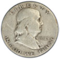 Silver Franklin Half Dollar in Good Condition