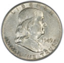 Silver Franklin Half Dollar in XF Condition