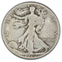 Silver Walking Half Dollar in Good Condition